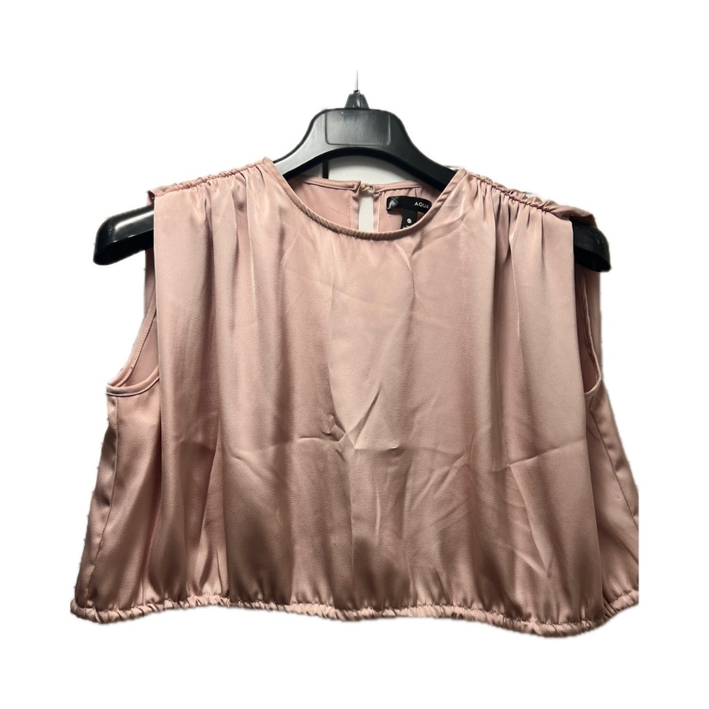 Light Pink/Dusty Pink Drawstring Adjustable Hemline Shell/Blouse by Aqua Size XS